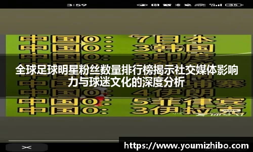 全球足球明星粉丝数量排行榜揭示社交媒体影响力与球迷文化的深度分析